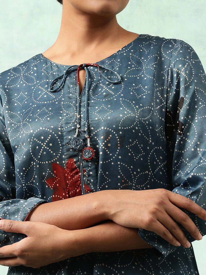 W The Folksong Collection Ethnic Motifs Printed Kurta