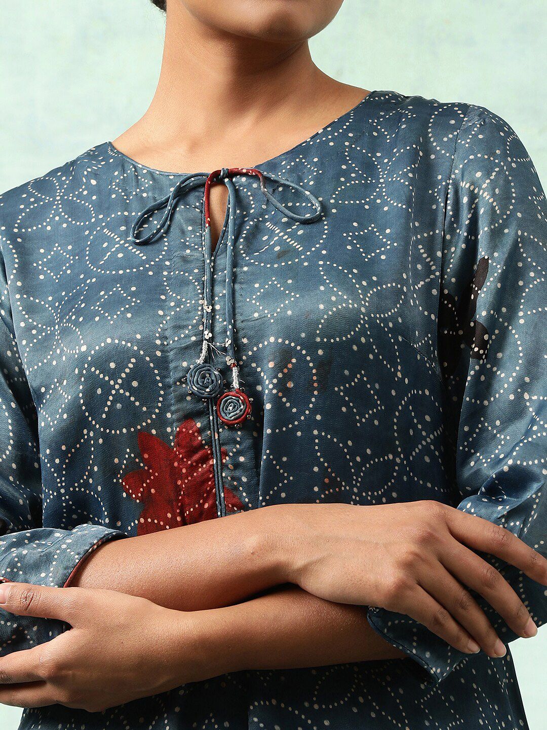 W The Folksong Collection Ethnic Motifs Printed Kurta