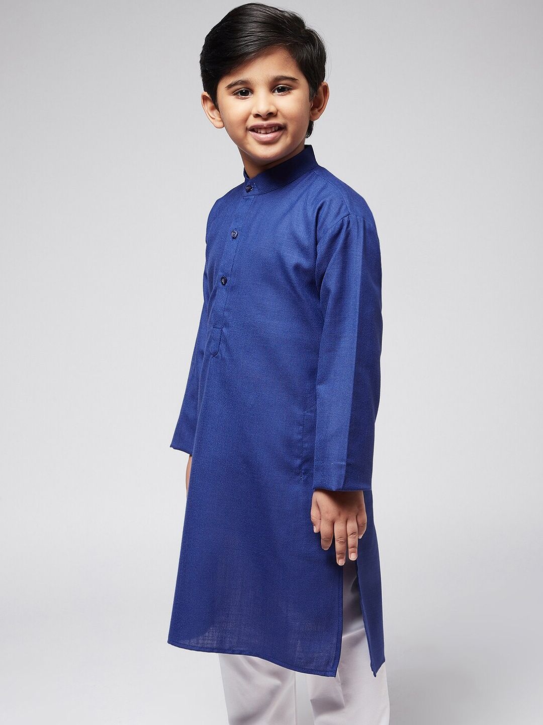 SOJANYA Boys Blue Thread Work Kurta