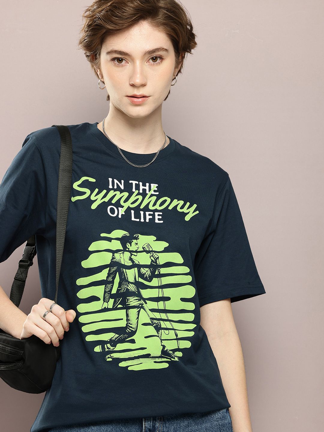 DILLINGER Graphic Printed Drop-Shoulder Sleeves Pure Cotton T-shirt