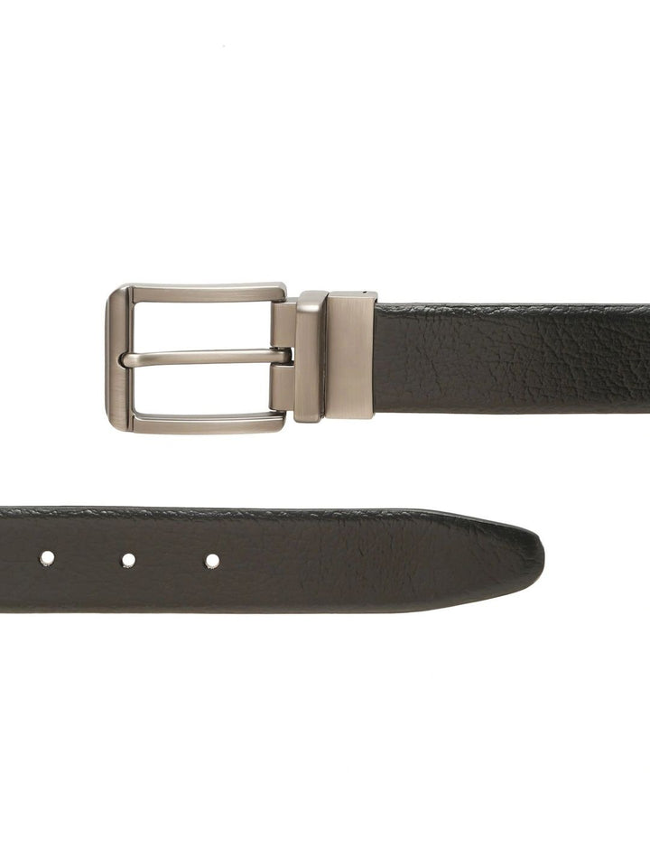 Teakwood Leathers Men Textured Leather Reversible Formal Belt