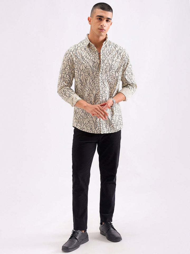 The Indian Garage Co Men Comfort Printed Cotton Casual Shirt
