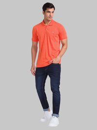 Park Avenue Micro Ditsy Printed Polo Collar Slim Fit T-shirt