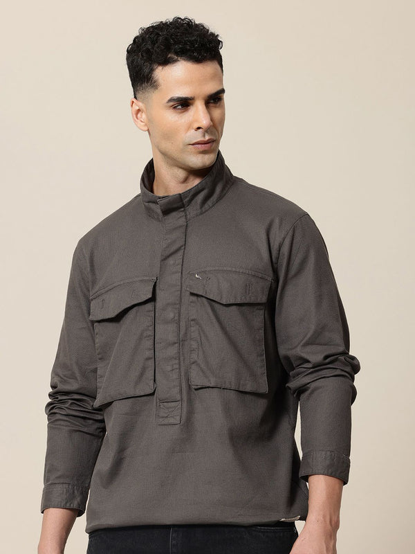 Mr Bowerbird Liberal Fit Self Checked Pure Cotton Casual Shirt