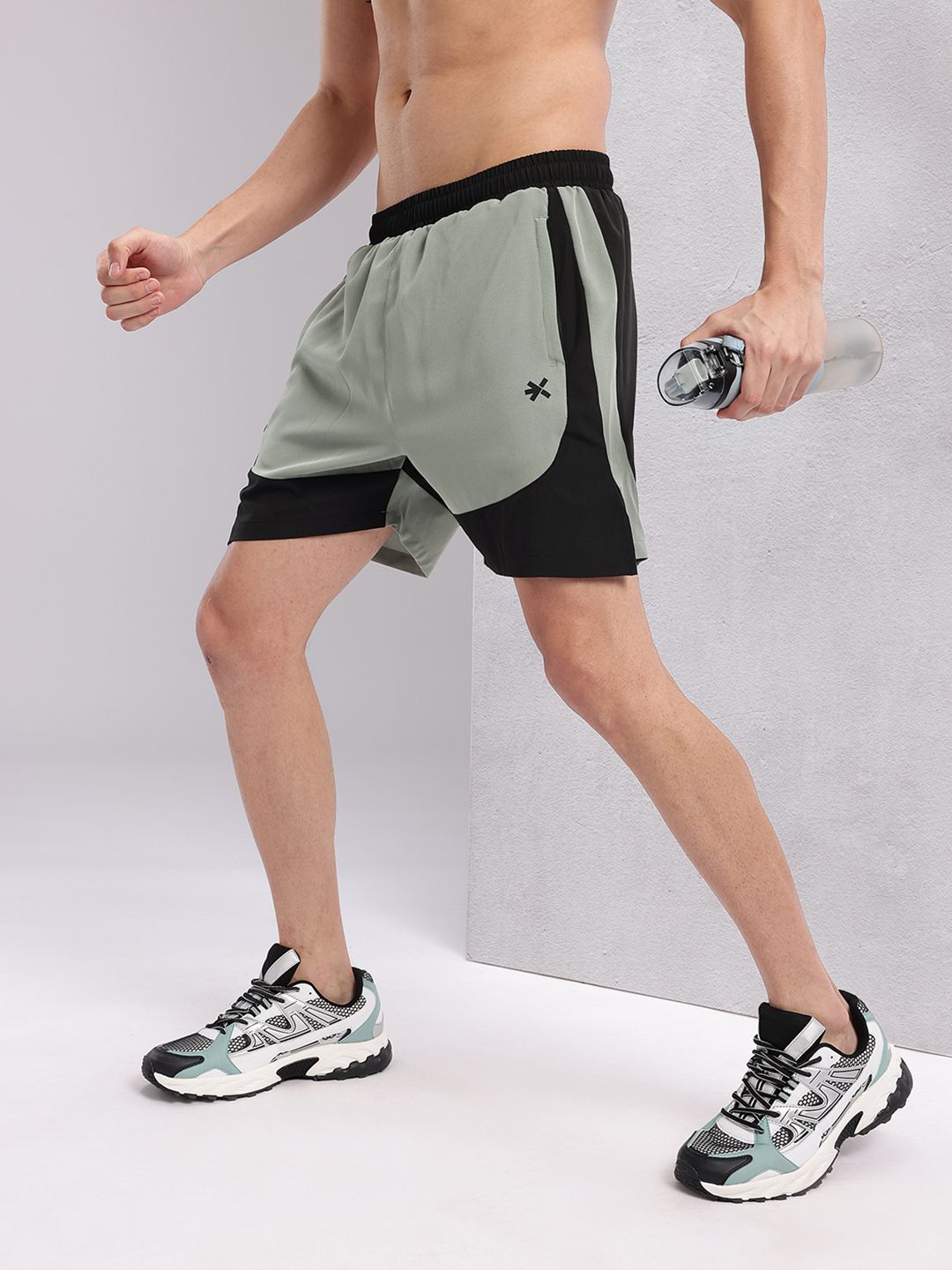 HRX by Hrithik Roshan Men Colourblocked Rapid-Dry Running Shorts