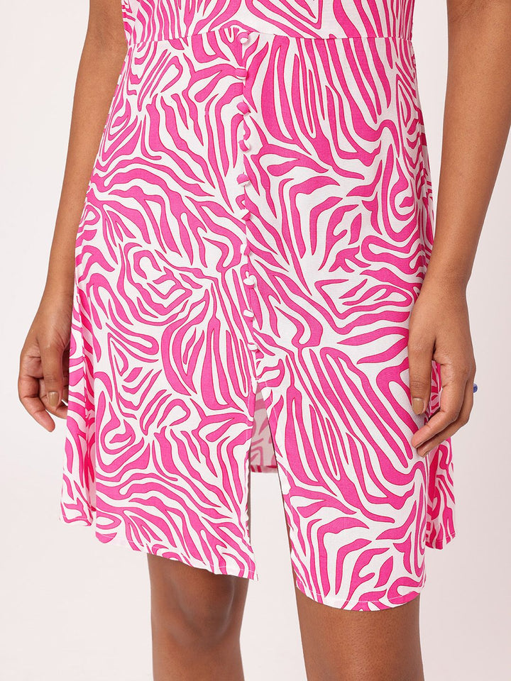 DressBerry Candy Swirl Abstract Print A-line Dress