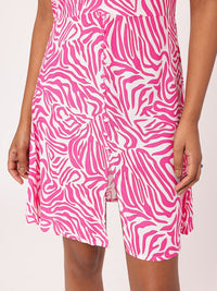 DressBerry Candy Swirl Abstract Print A-line Dress