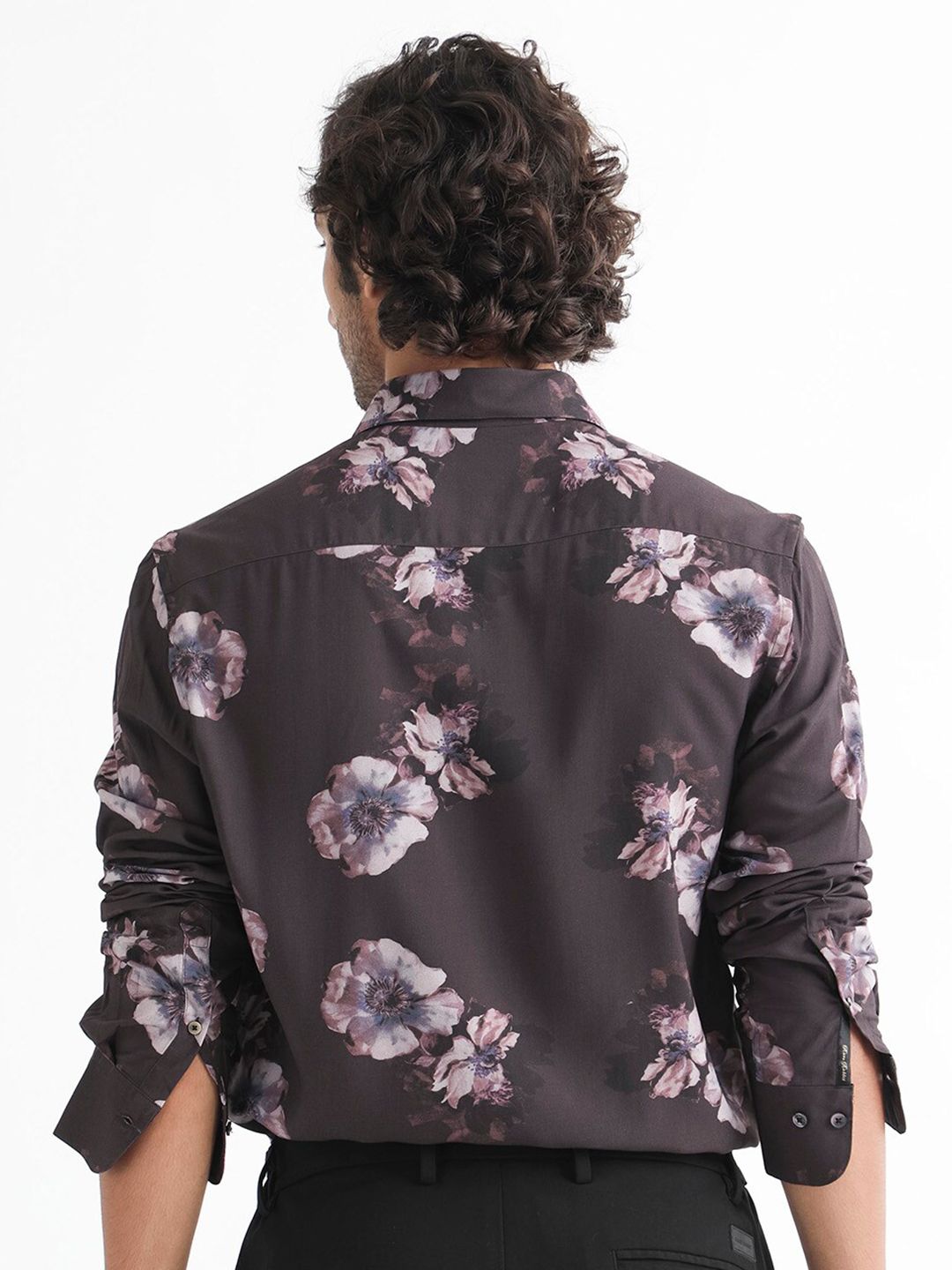 RARE RABBIT Men Muds Regular Fit Floral Printed Cotton Shirt