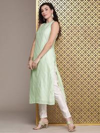 House of Pataudi Ethnic Motifs Printed Sequinned Jashn Kurta