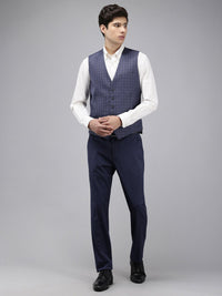 Park Avenue Super Slim Fit Checked 3 Piece Formal Suit