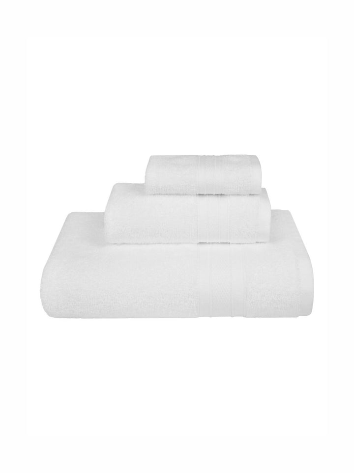 MYTRIDENT Soft Comfort White 3 Pieces Pure Cotton 500 GSM Towel Set