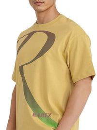 RARE RABBIT Men ELZO Typography Printed Round Neck Cotton Relaxed Fit T-shirt