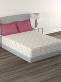 TRIDENT Doris Meadow Doris Flat 144TC Queen Cotton Bedsheet Set