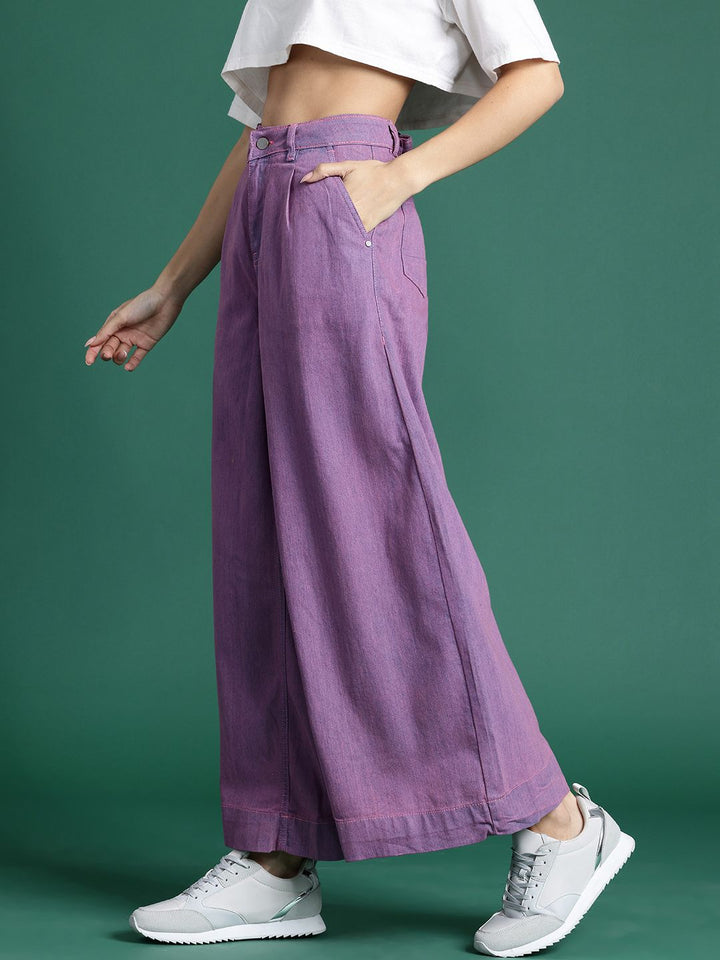 DressBerry Women Wide Leg Stretchable Jeans