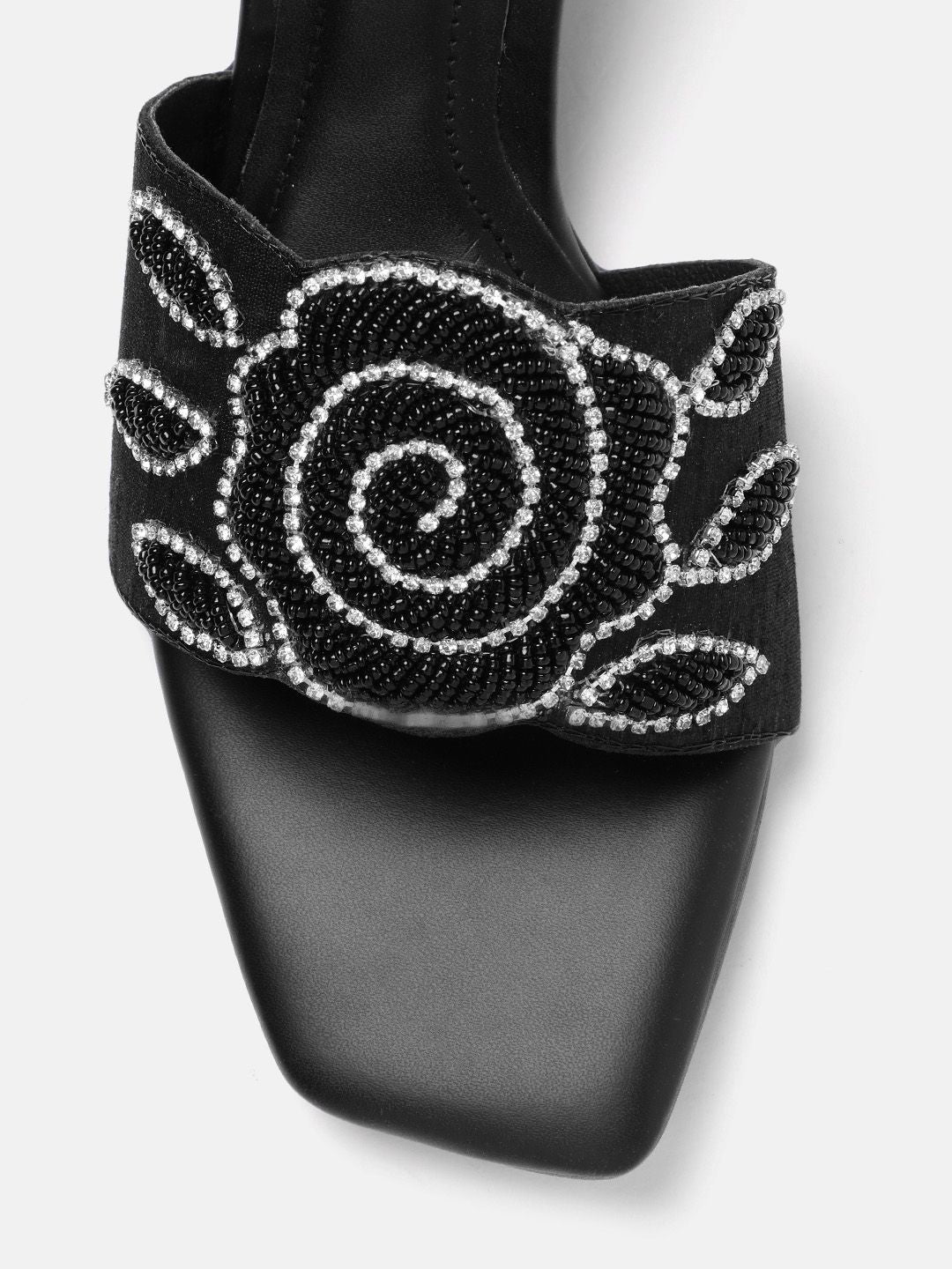 House of Pataudi Embellished Kitten Sandals