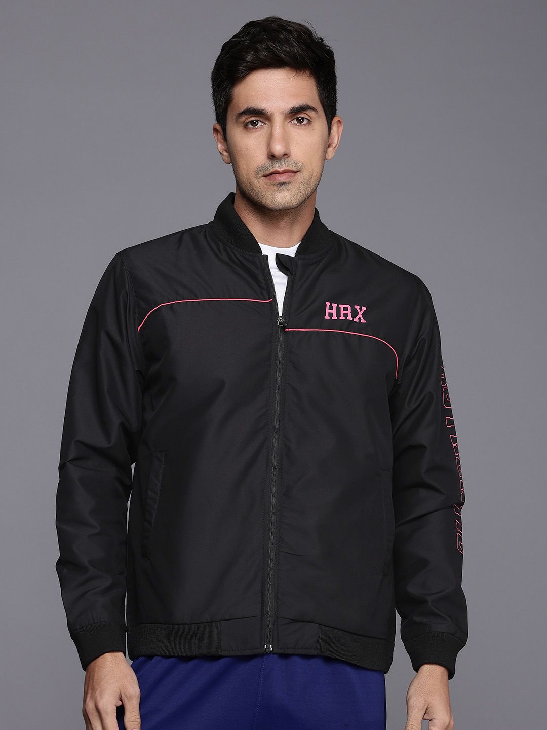 HRX by Hrithik Roshan Typography Printed Lifestyle Bomber Jacket