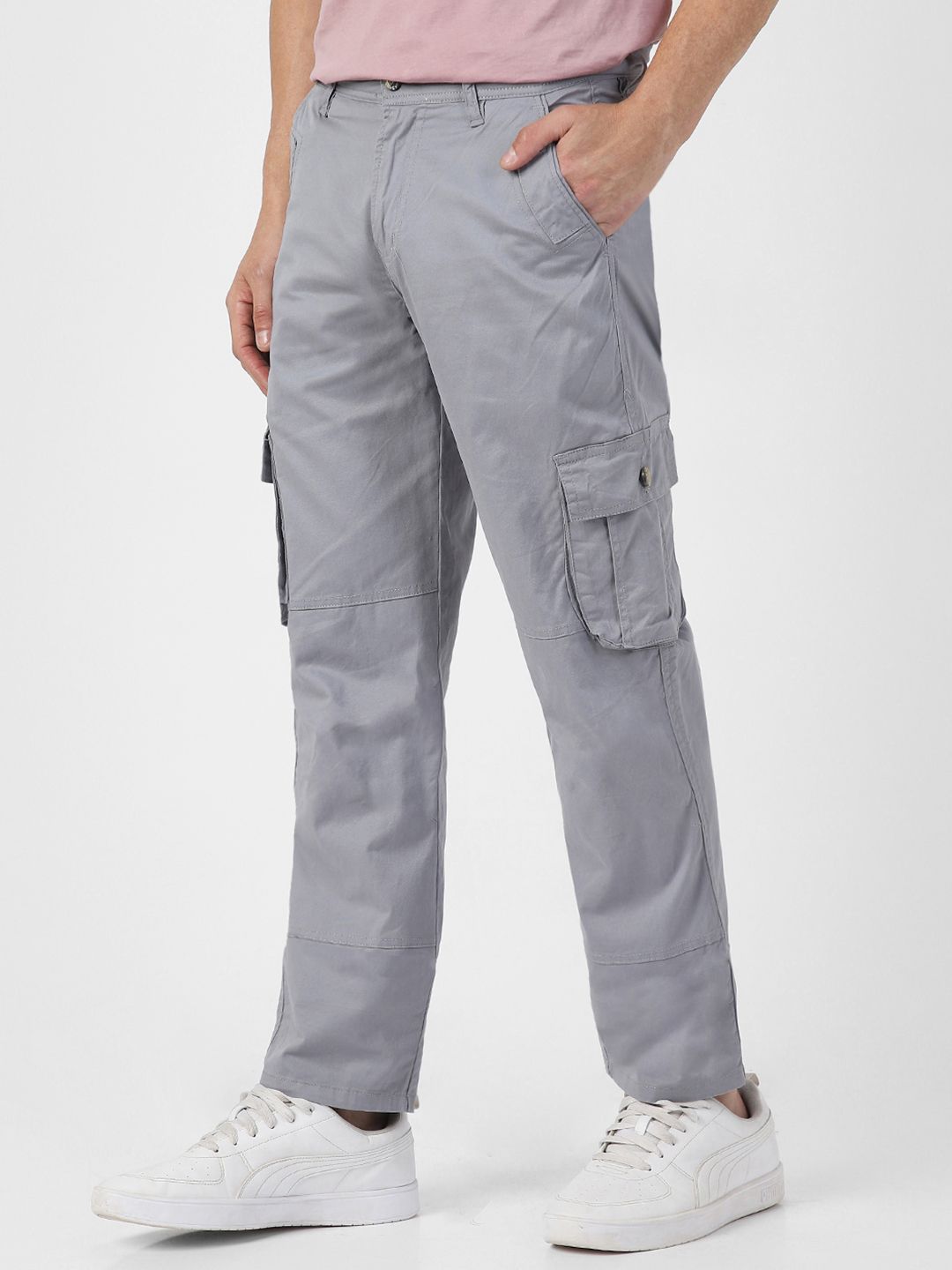 Urbano Fashion Men Mid-Rise Cargos Trousers