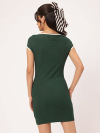 DressBerry Mini Mayhem Ruched V-Neck Bodycon Dress
