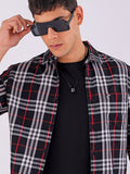The Indian Garage Co Men Spread Collar Tartan Checked Cotton Slim Fit Casual Shirt