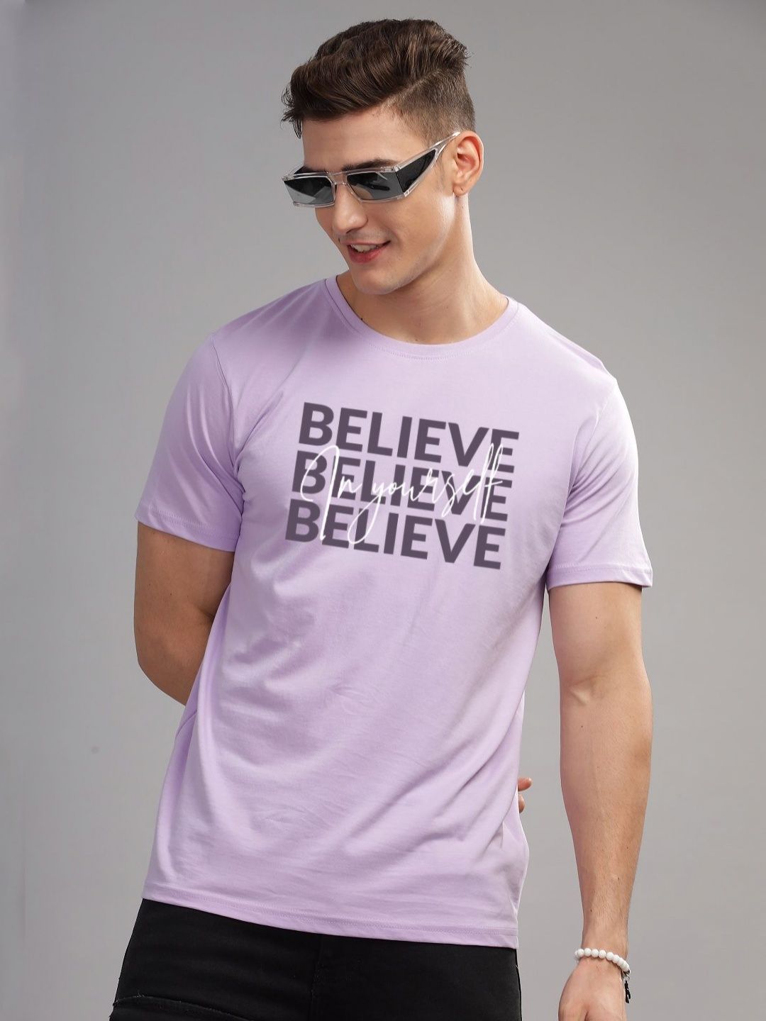 ADRO Men Typography Printed T-shirt