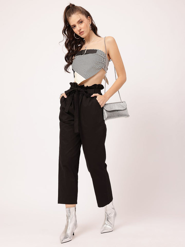 DressBerry Women Casual Constructs Cropped Trouser