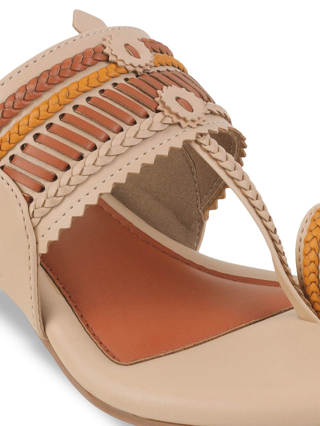 Mochi Textured Block Ankle Loop Sandals
