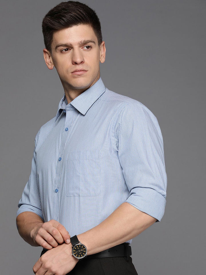 Raymond Pure Cotton Slim Fit Striped Formal Shirt
