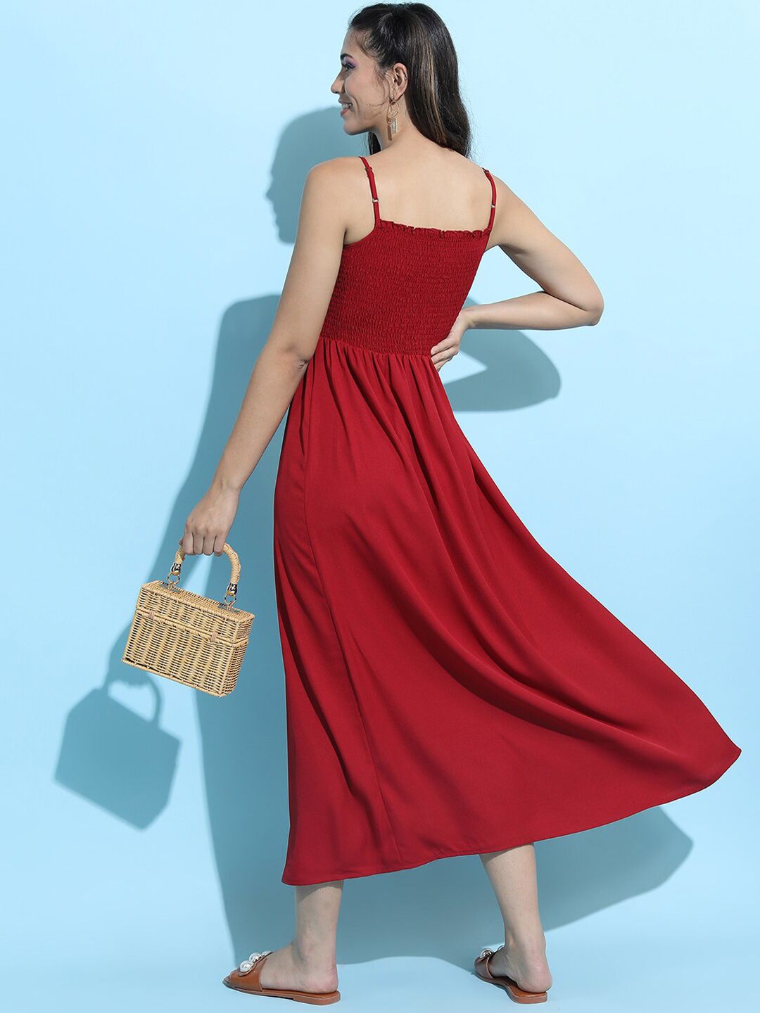 Tokyo Talkies Women Gorgeous Red Solid Dress