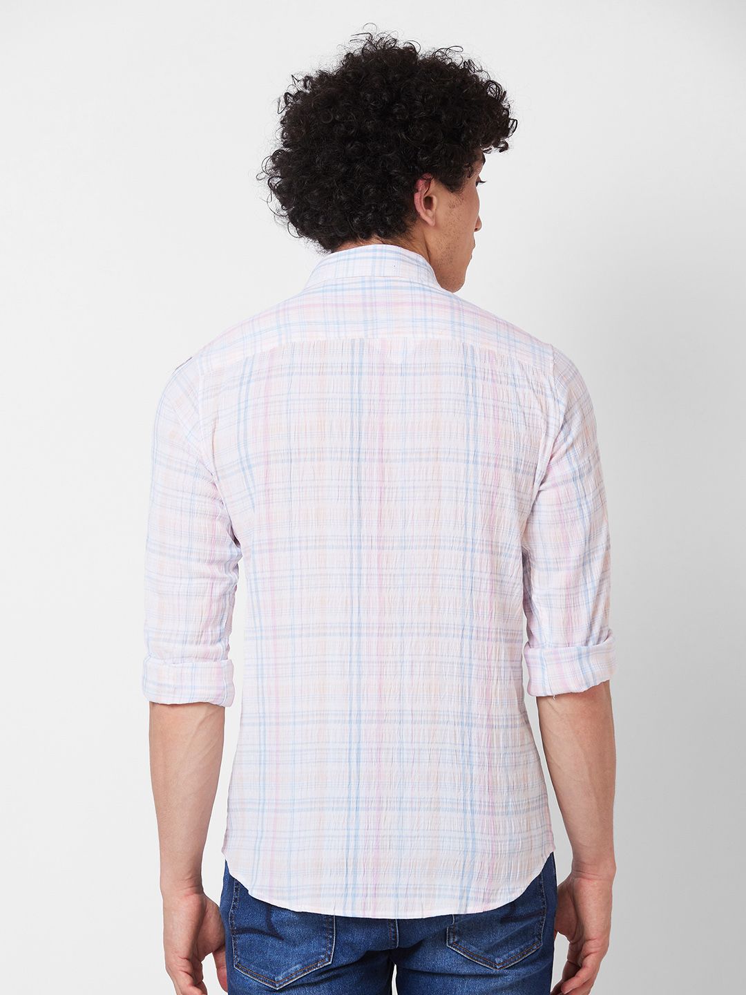SPYKAR Tartan Checked Cotton Casual Shirt