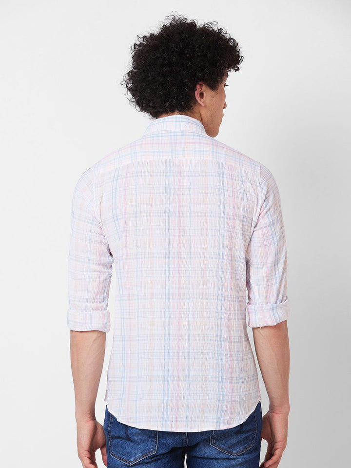 SPYKAR Tartan Checked Cotton Casual Shirt