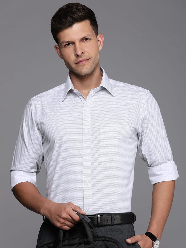 Raymond Slim Fit Printed Pure Cotton Formal Shirt