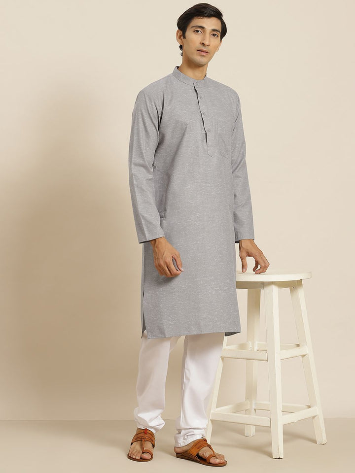 SOJANYA Men Grey Kurta