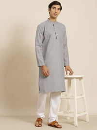 SOJANYA Men Grey Kurta