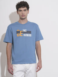 Being Human Brand Logo Printed Drop-Shoulder Sleeves Pure Cotton T-shirt