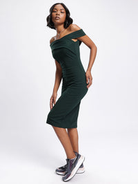 DressBerry Twists & Turns Off-Shoulder Bodycon Dress