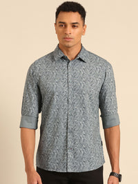 Being Human Slim Fit Opaque Printed Pure Cotton Casual Shirt