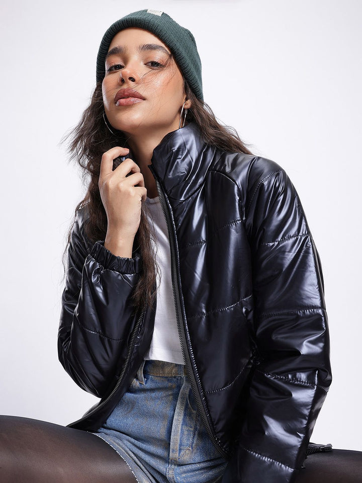 DressBerry Metallic Magic Puffer Jacket