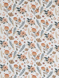 BOMBAY DYEING Dream Lover Brown Floral 104 TC Cotton Queen Bedsheet Set-2.24 m X 2.54 m