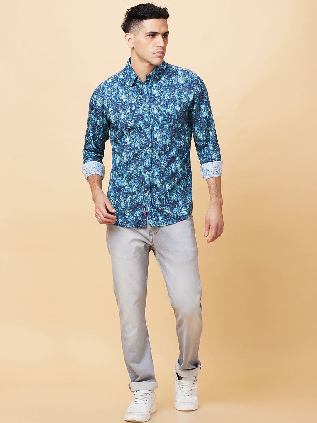 Being Human Men Slim Fit Floral Opaque Printed Casual Shirt
