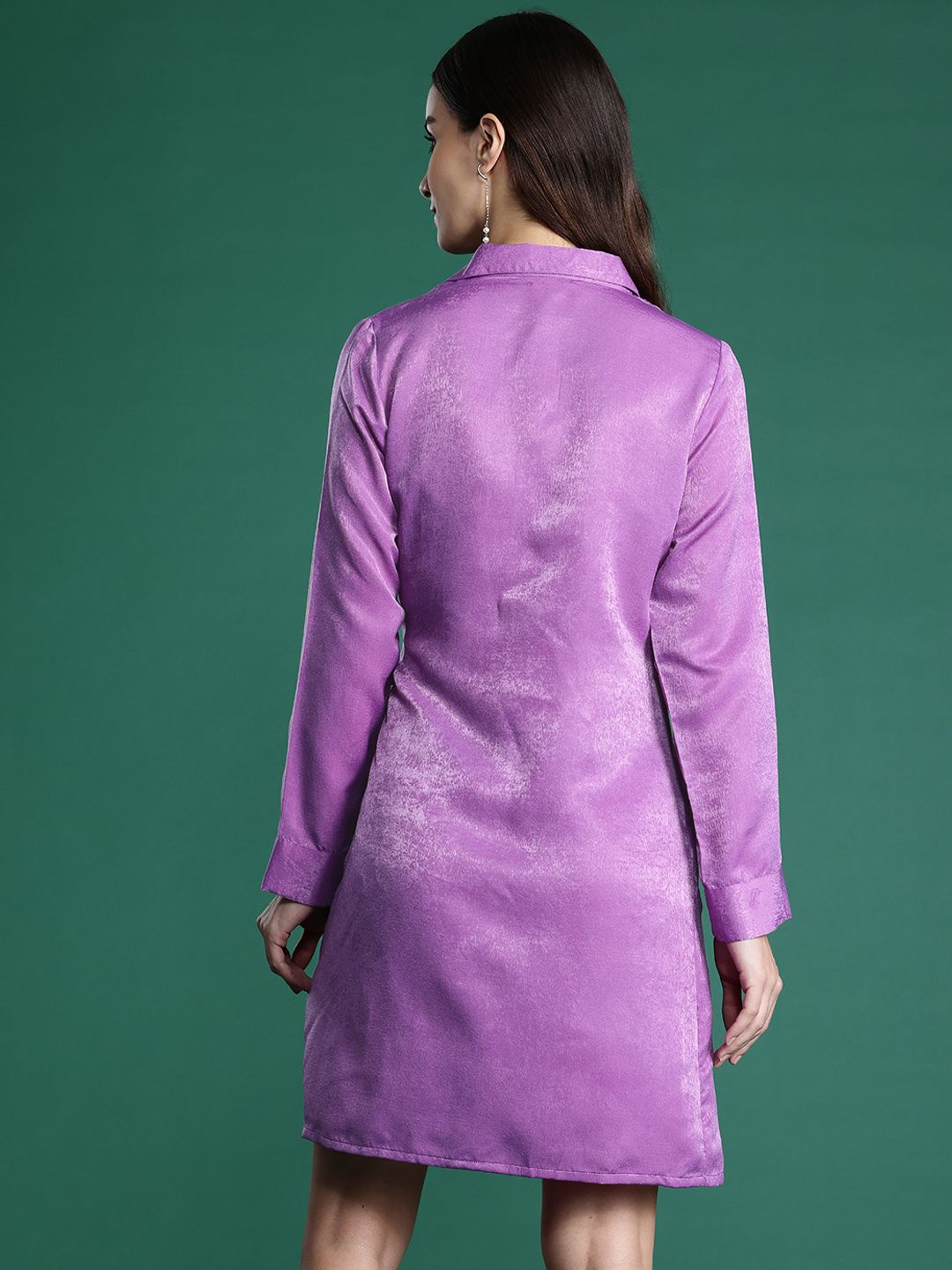 DressBerry Satin Finish Mini Wrap Dress