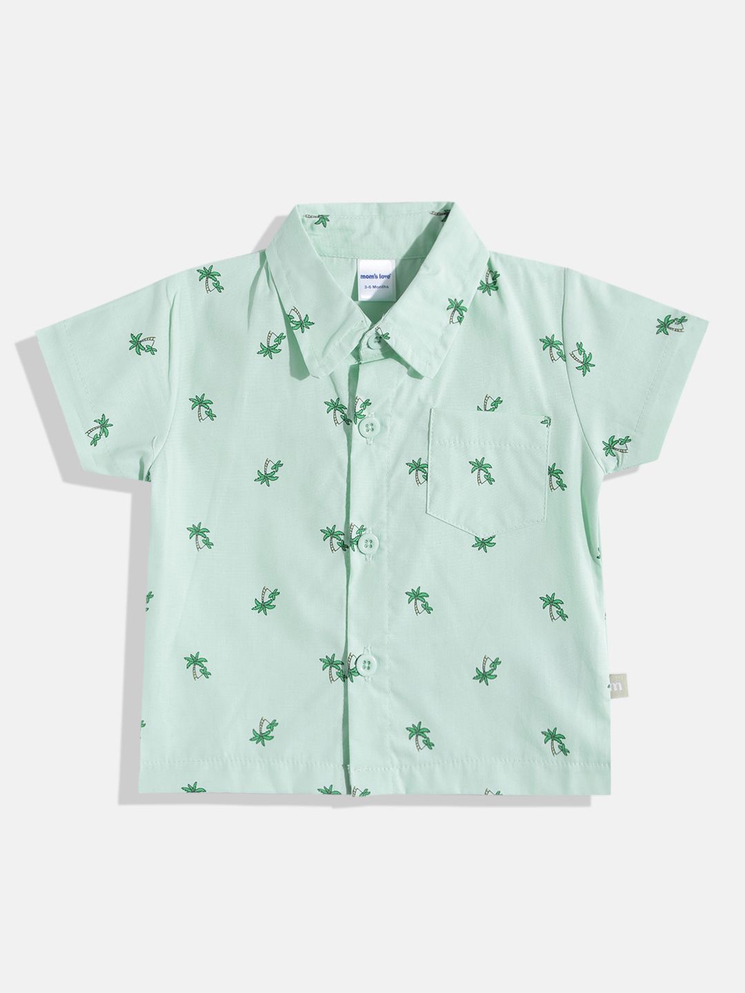 Moms Love Infant Boys Tropical Printed Pure Cotton Casual Shirt