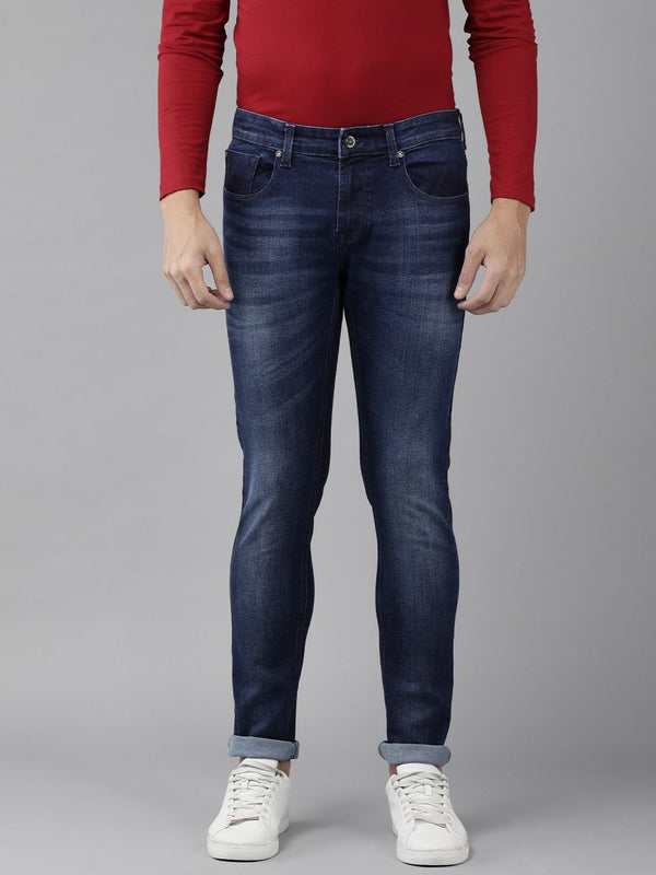 Spykar Men Skinny Fit Low Low Rise Light Fade Jeans Reging