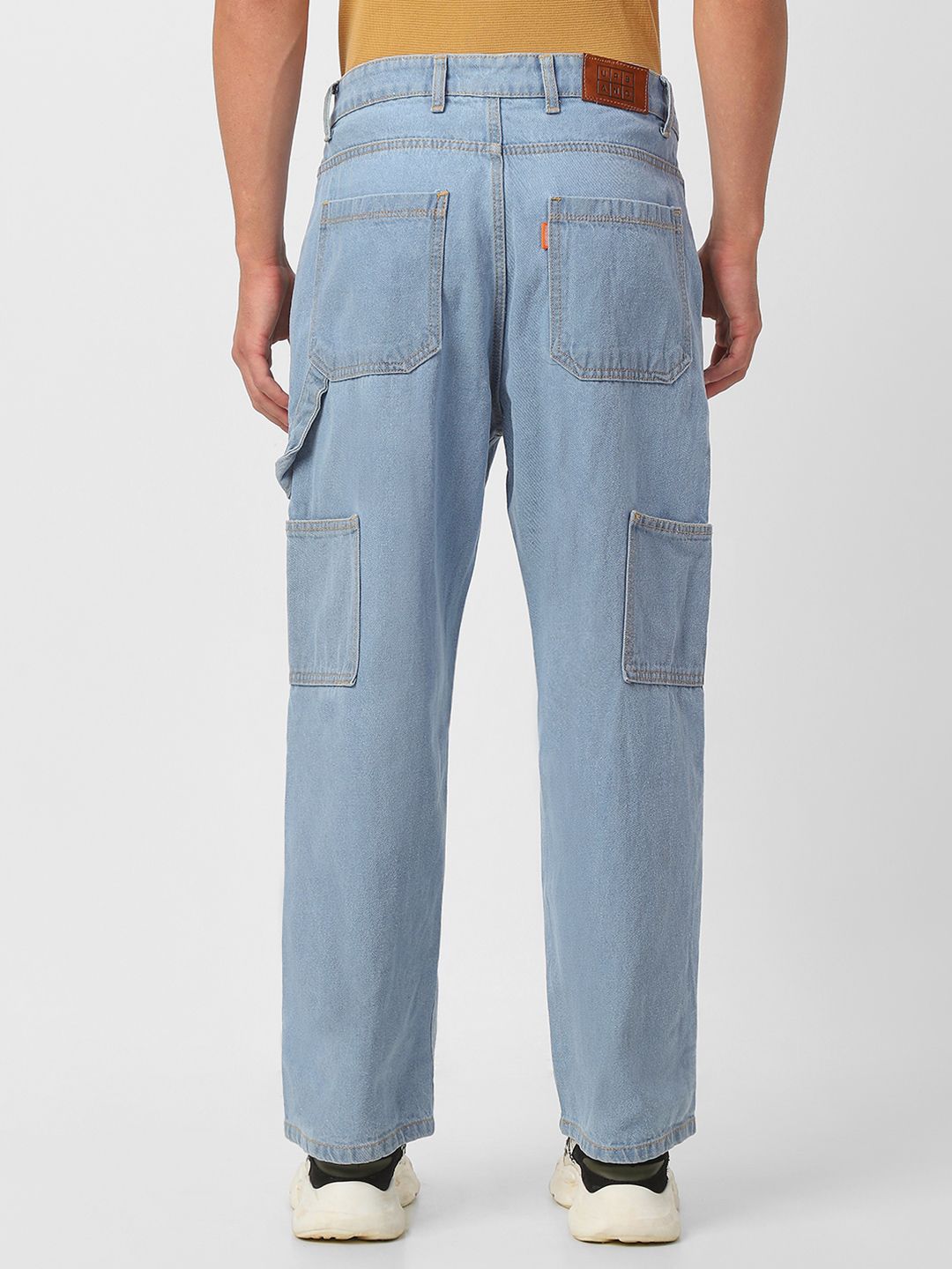 Urbano Fashion Men Loose Baggy Fit Carpenter Cargo Jeans