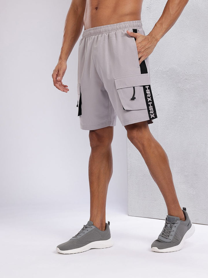 HRX by Hrithik Roshan Men Typography Printed Mid-Rise Cargo-Style Training Shorts