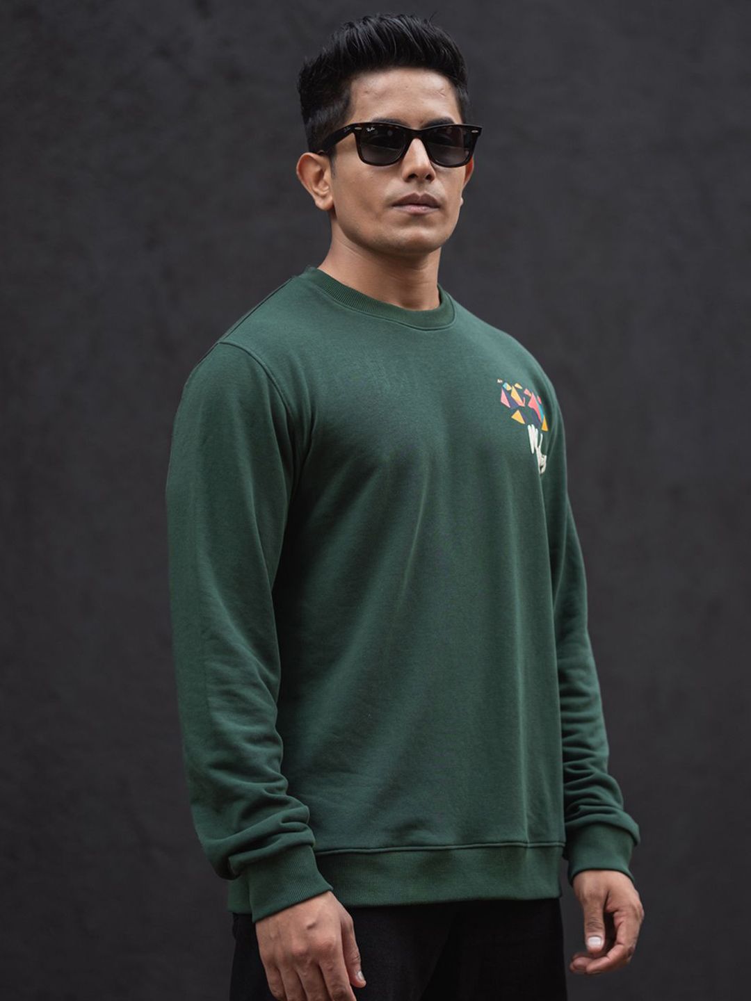 Powerlook Men Graphic Printed Round Neck Sweatshirt