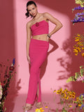 STREET 9 Ribbed Crop Top With Maxi Skirt