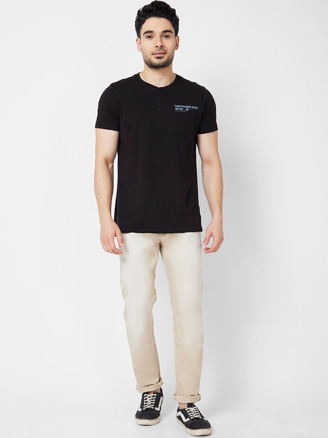 SPYKAR Men Clean Look Slim Fit Narrow Light Fade Low-Rise Stretchable Jeans