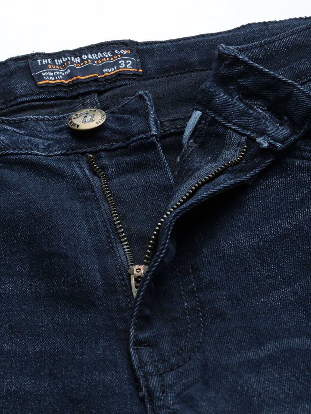 The Indian Garage Co Men Slim Straight Fit Light Fade Jeans
