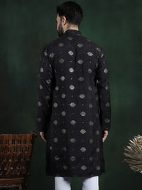 SOJANYA Ethnic Motifs Embroidered Mandarin Collar Sequinned Straight Kurta