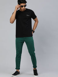 The Indian Garage Co Men Green Slim Fit Regular Trousers